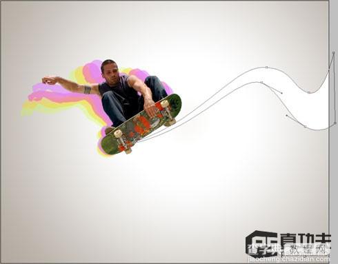 Photoshop 绚丽动感的滑板运动海报17