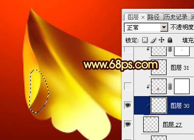 Photoshop打造非常华丽的金色牡丹20
