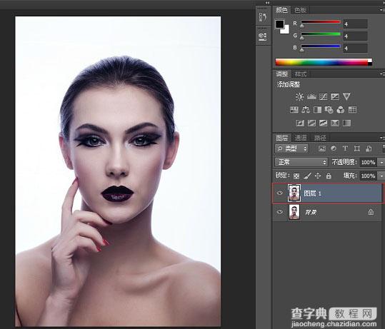 Photoshop将美女脸部增加打散颗粒特效6