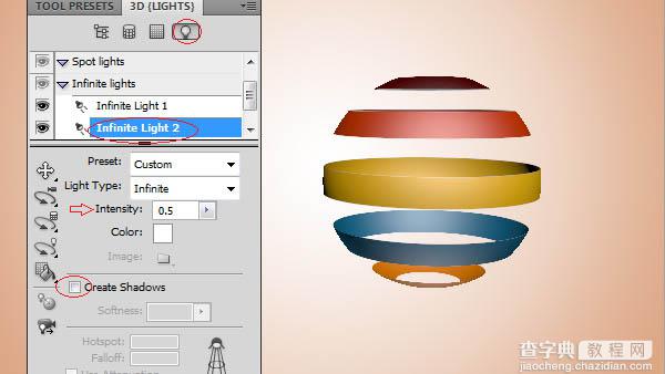 photoshop利用3D工具制作漂亮的彩色镂空球体效果14