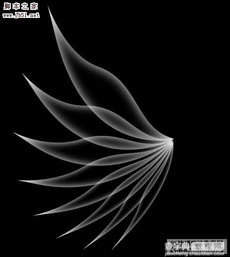 Photoshop 漂亮的彩色光影翅膀6