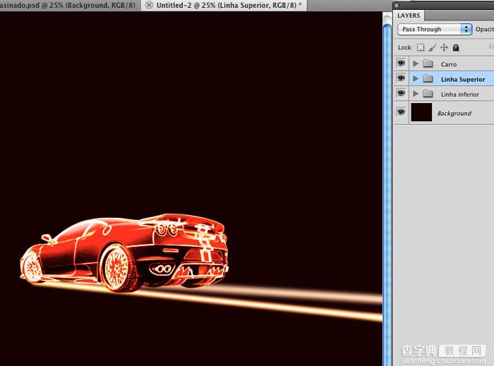 Photoshop设计打造出奔跑的超酷火焰汽车8