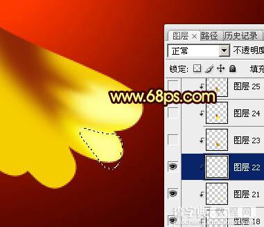 Photoshop打造非常华丽的金色牡丹11