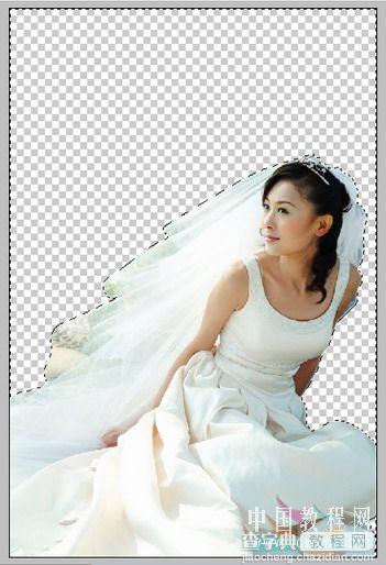 photoshop抠图教程 利用钢笔及橡皮工具抠出穿婚纱的新娘10