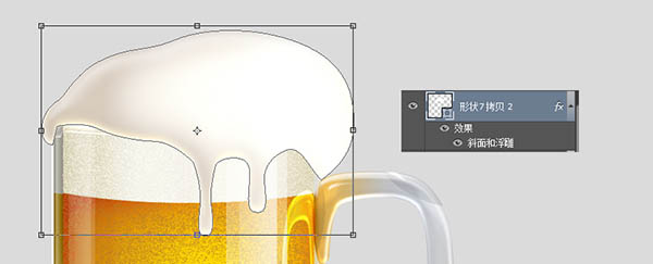Photoshop制作一杯溢出泡沫的啤酒杯79