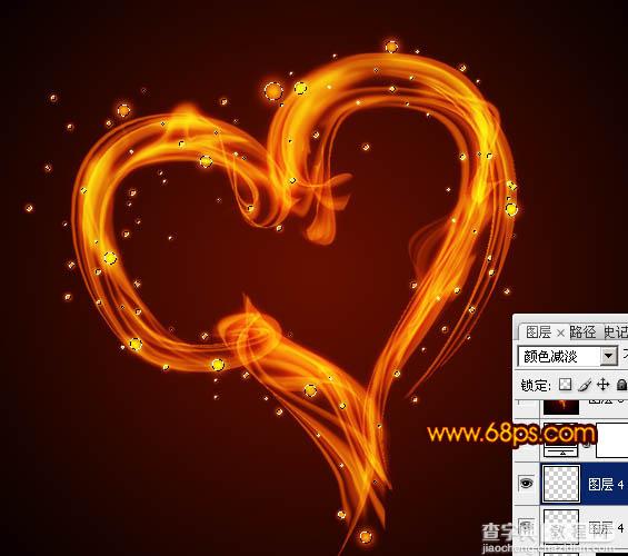 Photoshop为情人节打造出漂亮的火焰心形效果24