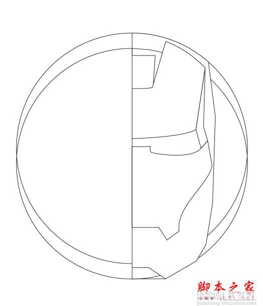 Illustrator和Photoshop绘制逼真质感的钢铁侠面具头像3