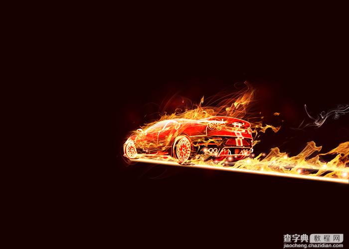 Photoshop设计打造出奔跑的超酷火焰汽车1
