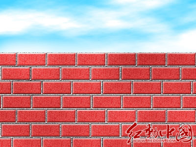 Photoshop快速打造好看的红砖墙壁2