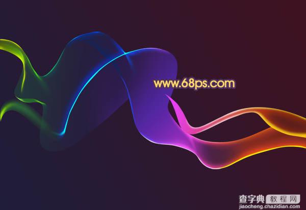 Photoshop打造飘逸的彩色艺术光束效果22