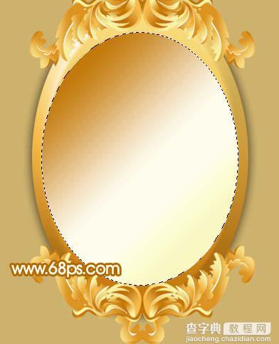 Photoshop 一款漂亮的金色花纹相框20