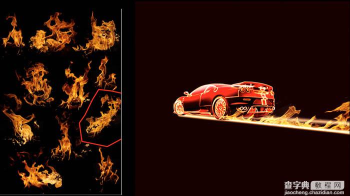 Photoshop设计打造出奔跑的超酷火焰汽车10