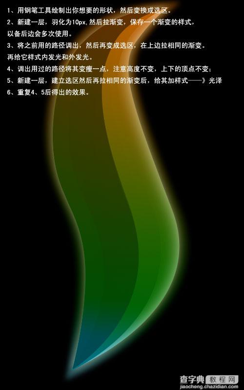 Photoshop 漂亮的光影树叶5