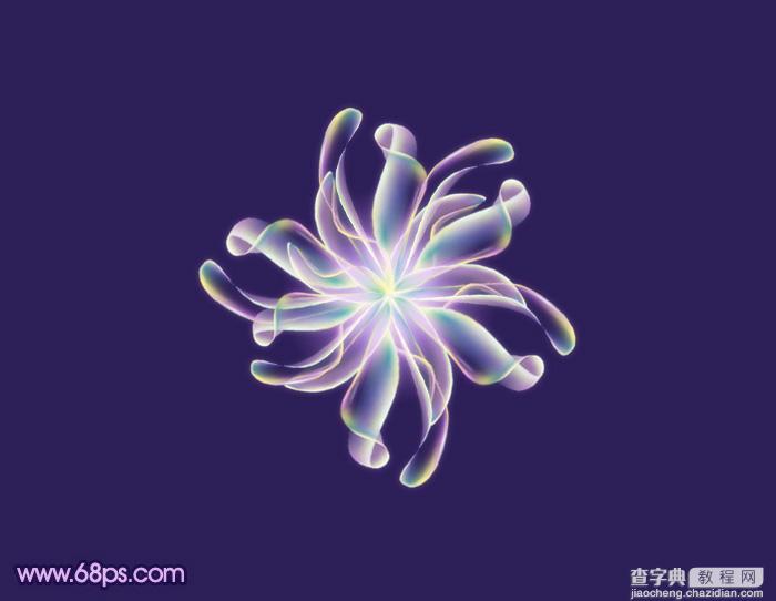 Photoshop变形工具打造漂亮的彩带花朵1