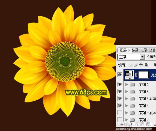 Photoshop打造漂亮的向日葵花朵42