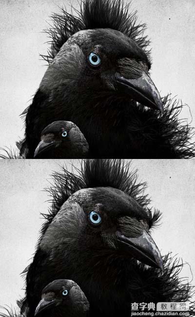 Photoshop 打造一幅黑白的乌鸦插画29