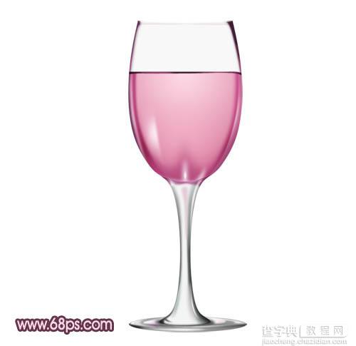 Photoshop打造盛有红酒的玻璃酒杯33