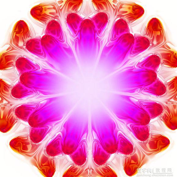 PS简单制作绚烂的彩色水晶花瓣效果图1