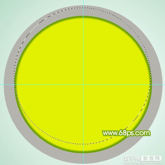 Photoshop设计制作一个漂亮的绿色水晶球按钮12