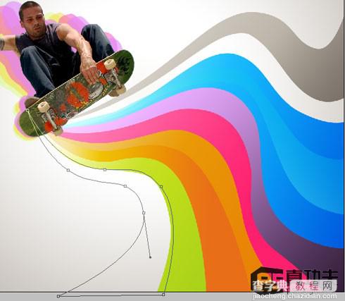Photoshop 绚丽动感的滑板运动海报42
