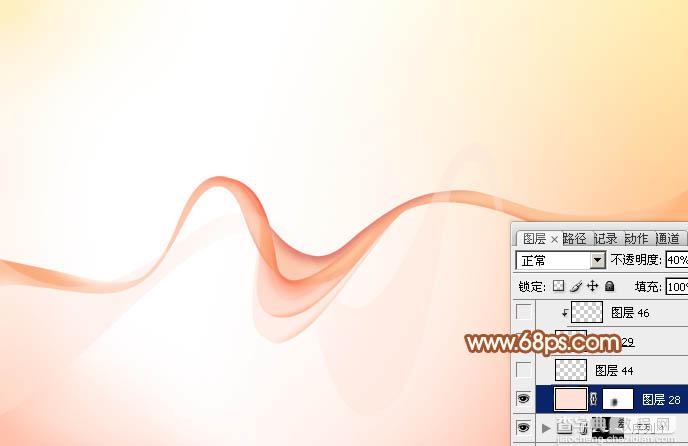 Photoshop设计制作出飘逸的粉色丝绸飘带24