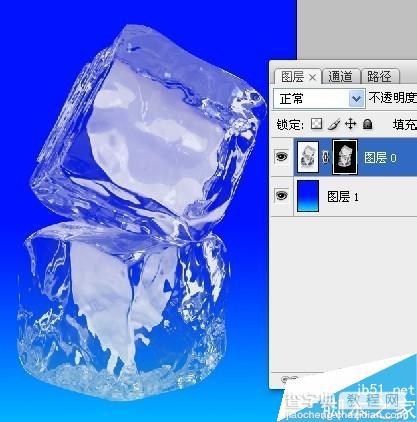 PS图层蒙版抠出透明的冰块教程8