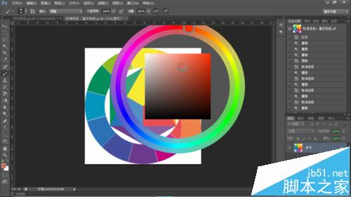 PS CS6中怎么使用色相轮绘制图形?6