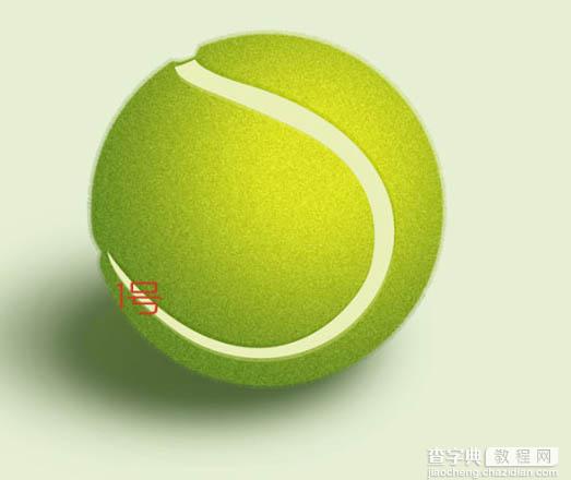 Photoshop制作一个毛茸茸的草绿色网球图标30