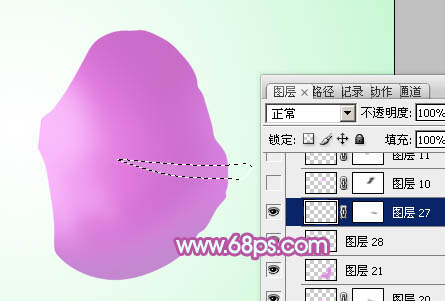 Photoshop设计制作出一朵漂亮逼真的紫色蝴蝶兰14