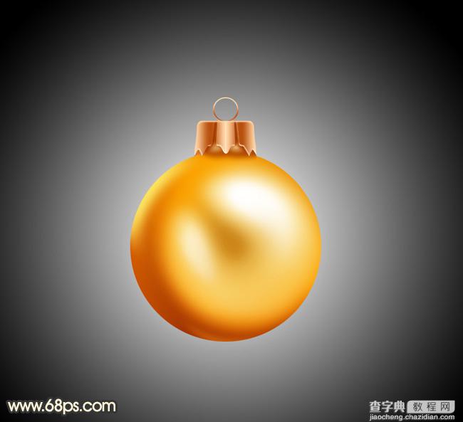 Photoshop设计制作一个漂亮的金色手提圣诞球1