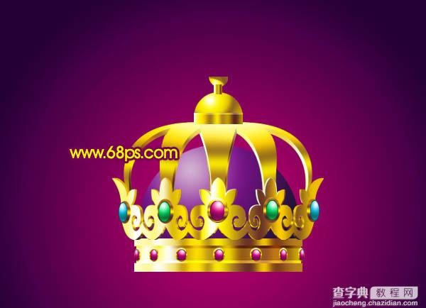 Photoshop 华丽的金色宝石皇冠30