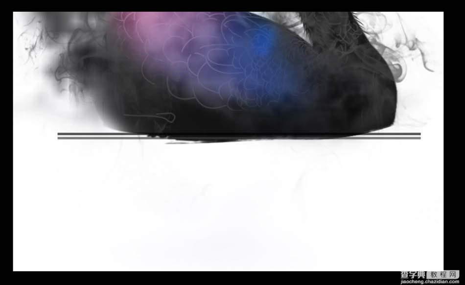 Photoshop设计烟雾缭绕的超酷黑天鹅海报19