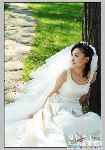photoshop抠图教程 利用钢笔及橡皮工具抠出穿婚纱的新娘6