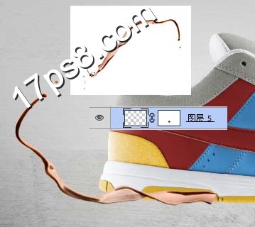 photoshop设计制作油漆装饰的耐克运动鞋广告海报7