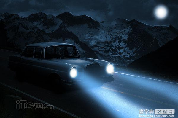 Photoshop打造夜间无人驾驶的汽车效果33