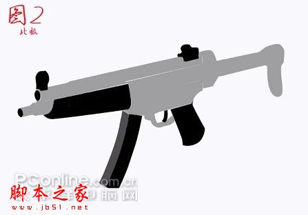 Photoshop鼠绘逼真的MP5冲锋枪教程3