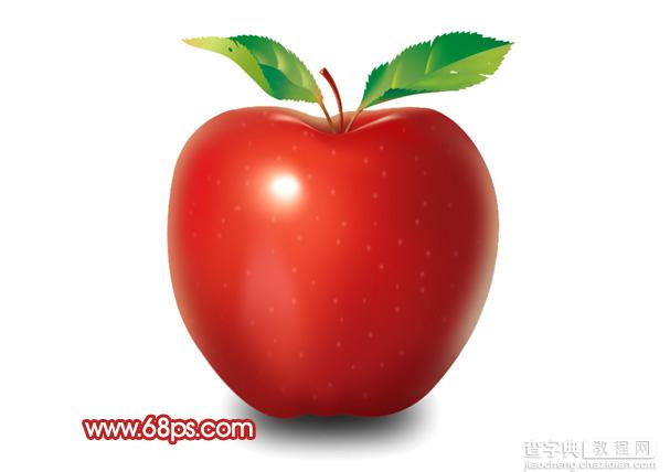 Photoshop 一个逼真的红富士苹果1