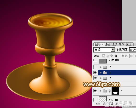 Photoshop设计制作一盏古典的正在燃烧的陶瓷油灯28