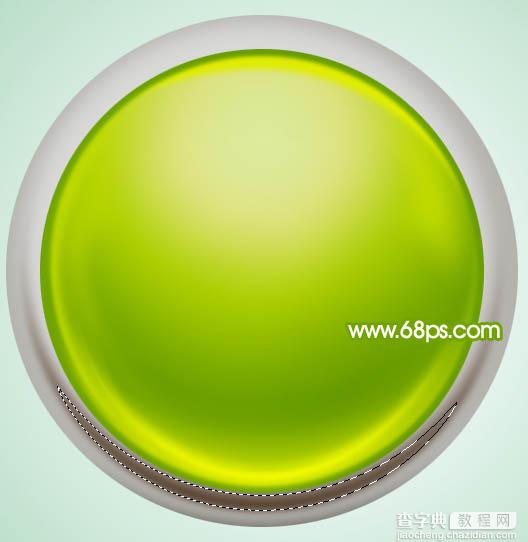 Photoshop设计制作一个漂亮的绿色水晶球按钮26