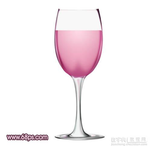 Photoshop打造盛有红酒的玻璃酒杯32