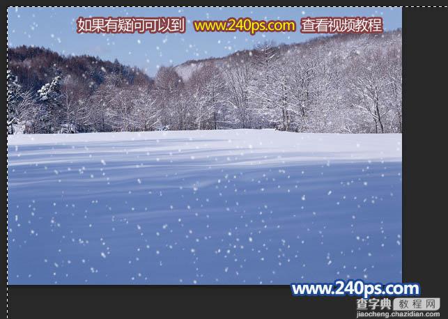 Photoshop使用时间轴制作自然的下雪动画45