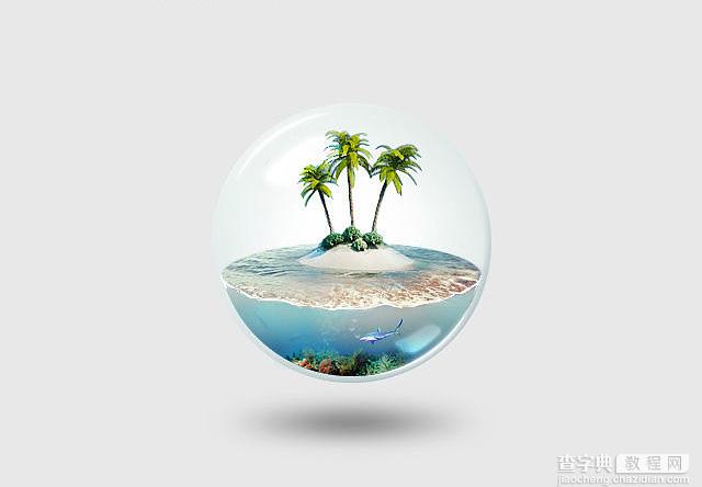 Photoshop设计制作一个热带海洋风格水泡图标1