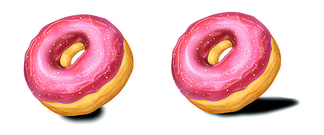 Photoshop绘制漂亮的草莓味双层甜甜圈饼干35