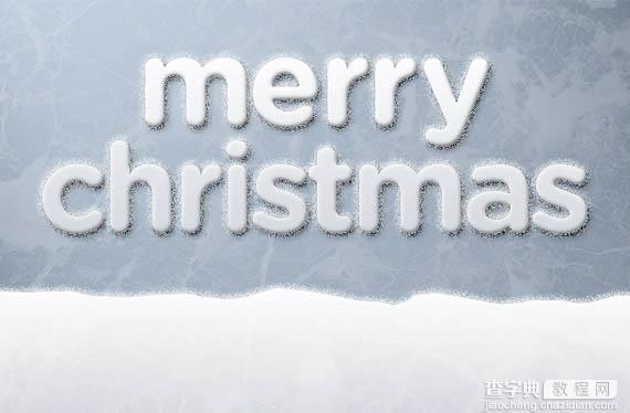 Photoshop制作甜美的圣诞红白镶嵌的条纹糖果积雪字18
