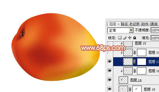 Photoshop设计制作出一个颜色鲜艳漂亮的红梨18