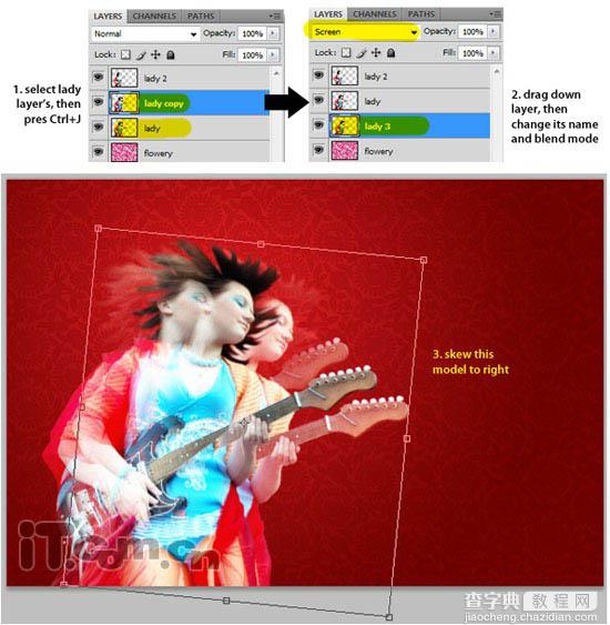 Photoshop 实现的绚丽潮流音乐壁纸17