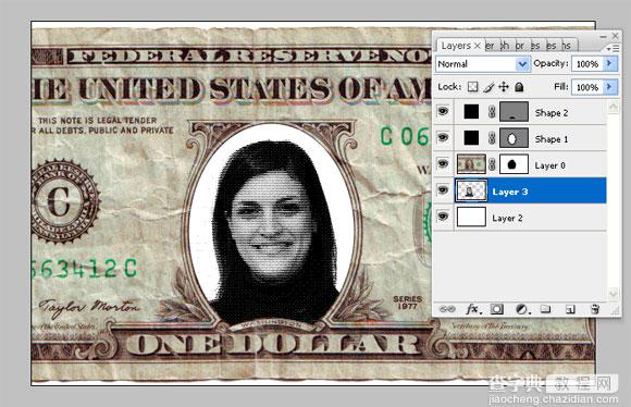 Photoshop将自己的头像印到钞票上的教程11