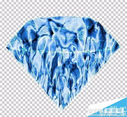 PS绘制金光闪闪的蓝色水晶钻石5