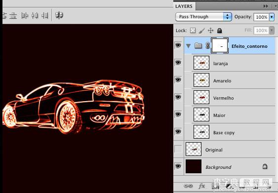 Photoshop设计打造出奔跑的超酷火焰汽车6