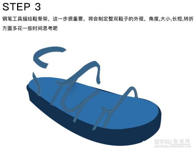 Photoshop设计制作一双深蓝色儿童沙滩凉鞋6